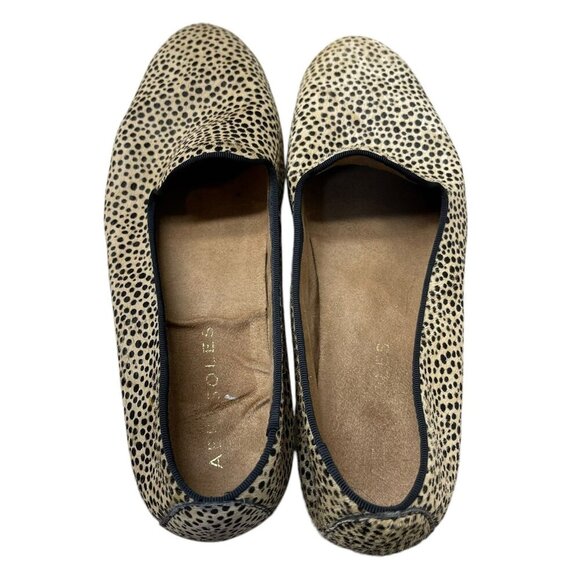 Aerosoles Betunia Slip-On Loafer with Memory Foam Spotted Tan Size 10 Cowhair - Picture 4 of 9